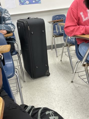 Students got creative for the 2022 Goosechase at Bremen. Anything But A Bookbag day brought out many unusual items for students to use when lugging their books around.