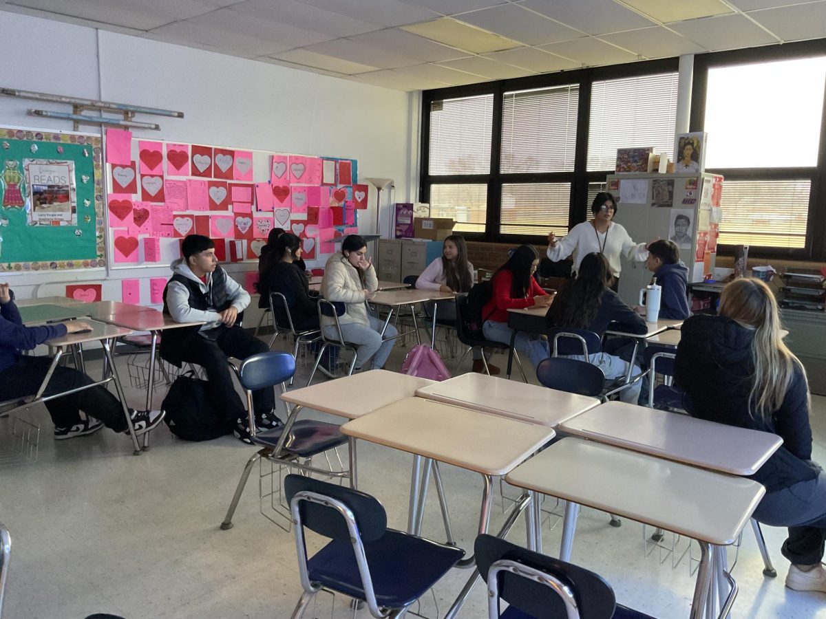 Members of the Bremen Dreamers Club gather for a meeting on Feb. 11 as they discuss fundraiser ideas. Anyone interested in joining can contact Mrs. Martinez (mmartinez@bhsd228.com)