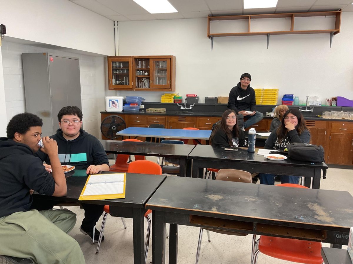 Science Club members have a pizza party to prepare for their upcoming South Suburban Science competition on March 5th at Lemont High School. At this competition, they will be competing in various events such as making a straw tower, conducting an egg drop experiment, learning about circuits, and attending a science bowl. For further information - contact Ms. Galloy (sgalloy@bhsd228.com)