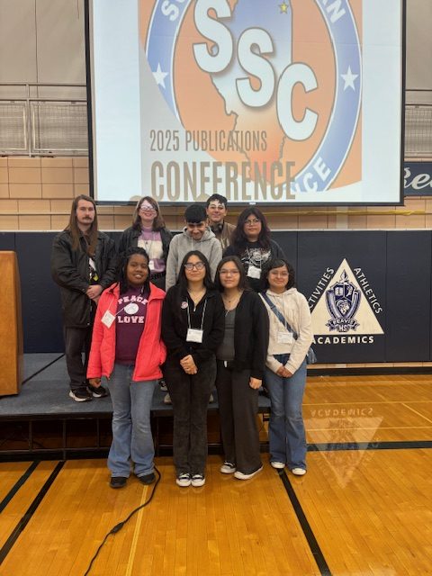 Bremen's literary magazine and newspaper members pose for a photo at the end of the annual SSC Publications Conference. This year's conference was held Oct. 24 at Reavis High School. Students had the opportunity to attend a variety of sessions that allowed them to learn new techniques and collaborate with students from other SSC schools.