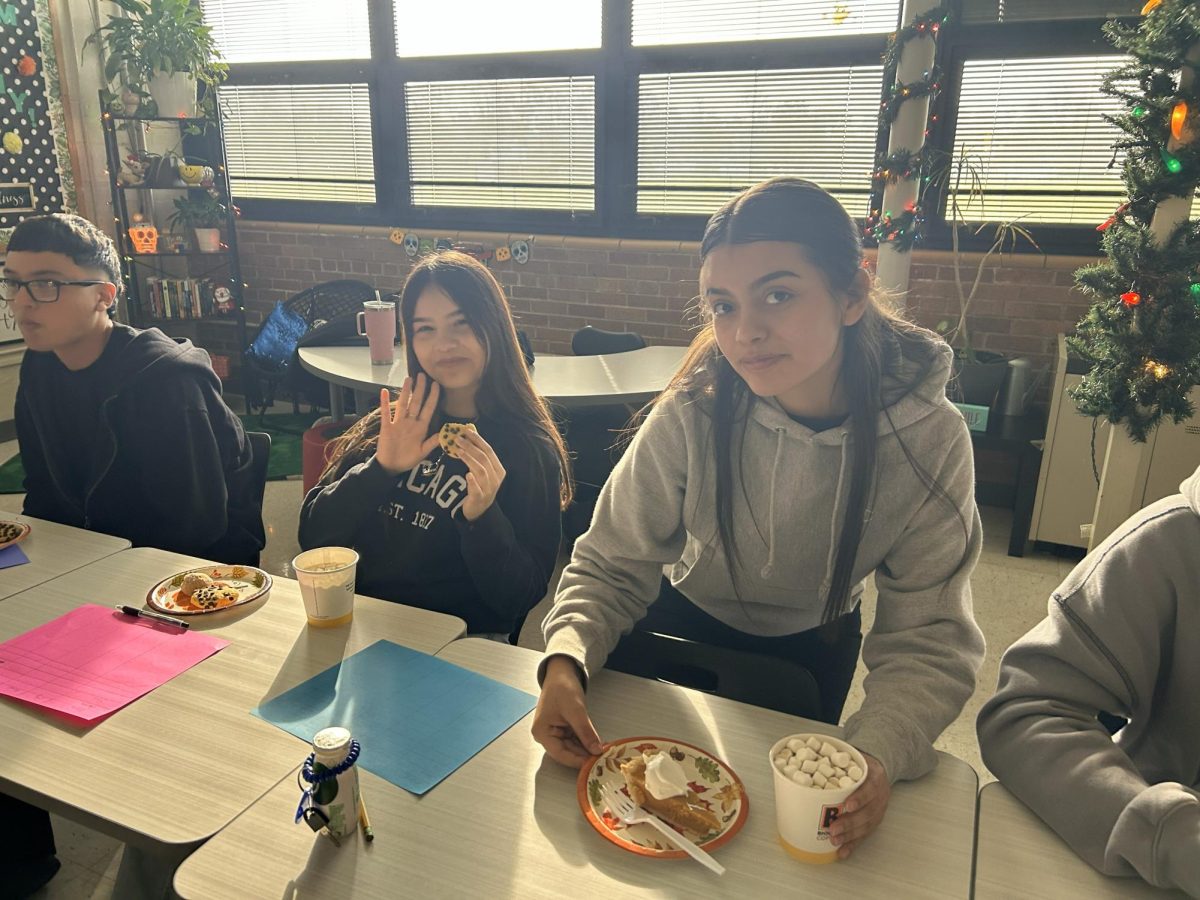 Students in the Language Lab and Developing Language classes combined to create a joint Thanksgiving project. The students worked together for their celebration, creating board games, serving delicious treats and photographing their feast to reflect what everyone is thankful for. The students worked hard to show their pride for one another and their peers at this beautiful event.