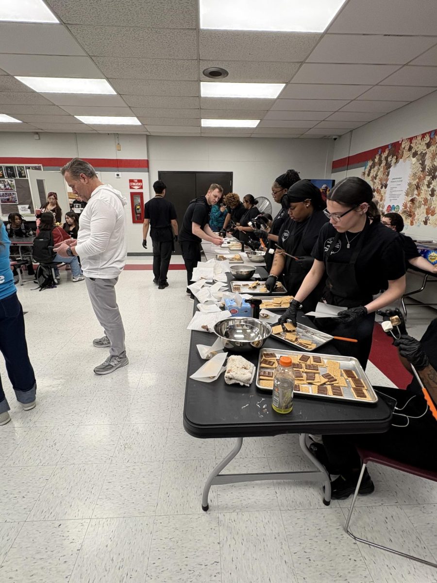 Bremen’s third and final No Tardy Party was held on April 10th in the cafeteria at BHS. Students who met the attendance criteria were rewarded with a S’mores during their lunch period. Mr. French's Culinary Art students provided the treats for qualifying students.